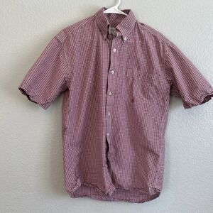 Roper Western Shirt Mens Multicolor Plaid Short Sleeve Button Down Pockets S